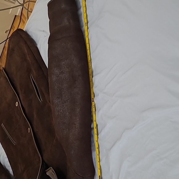 3/4 Length long Winter  genuine leather         jacket. - Picture 13 of 14